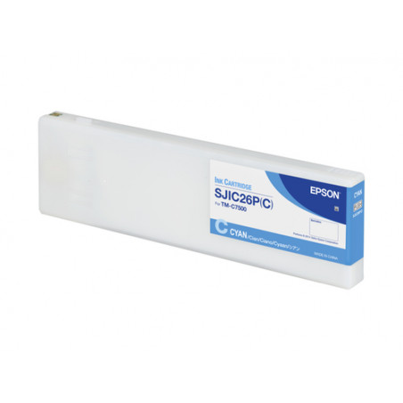 SJIC26P - Cart. Encre Marque Epson TM-C7500 - Cyan