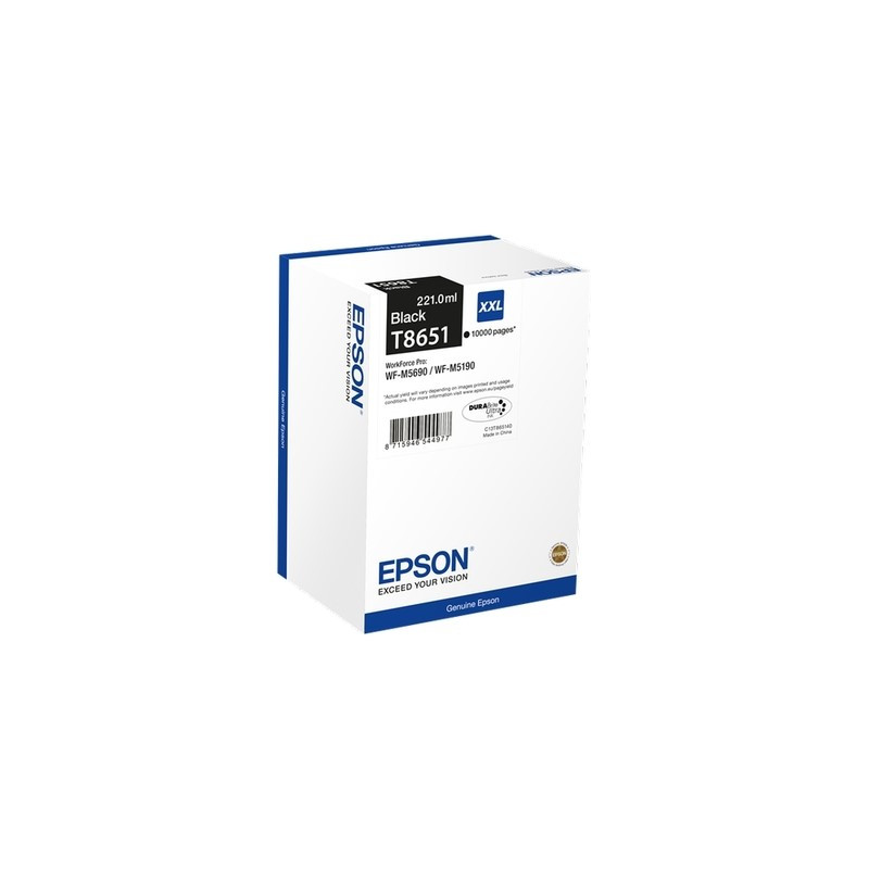 T8651 - Cart. Encre Marque Epson T865140 - noir