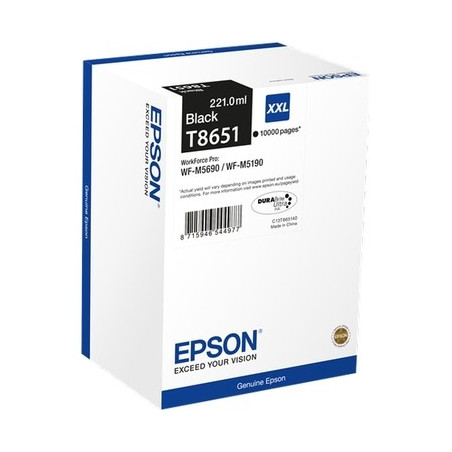 T8651 - Cart. Encre Marque Epson T865140 - noir