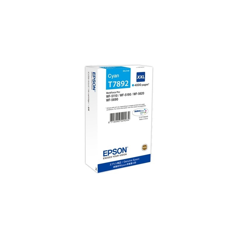 T7892 - Cart. Encre Marque Epson T789240 - Cyan