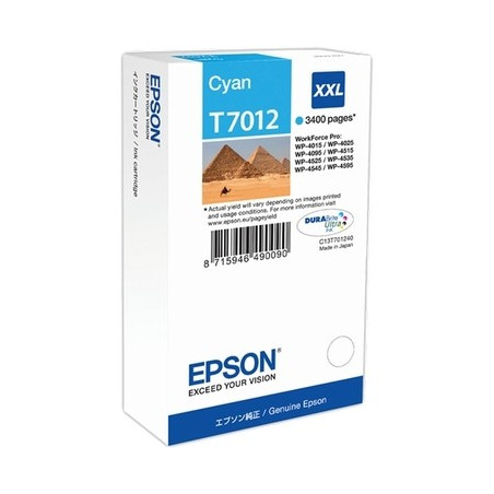 T7012 - Cart. Encre Marque Epson C13T70124010 - Cyan