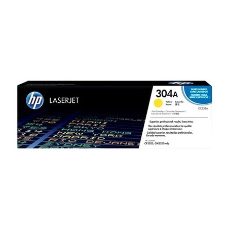 304A - Toner Marque Hp CC532A, 304A - Jaune