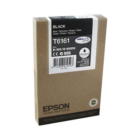 T6161 - Cart. Encre Marque Epson C13T616100 - noir