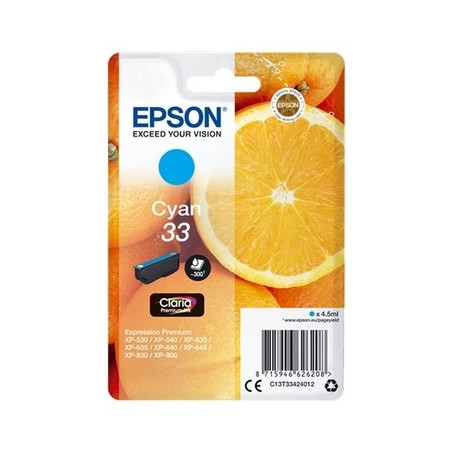 33 - Cart. Encre Marque Epson T334240 - Cyan