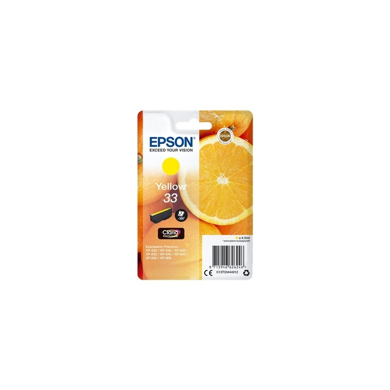 33 - Cart. Encre Marque Epson T334440 - Jaune