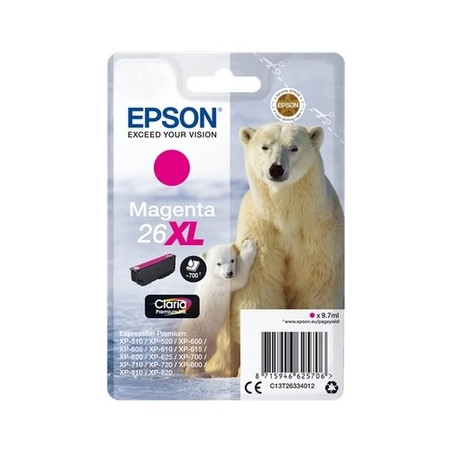 26XL - Cart. Encre Marque Epson C13T26334012 - Magenta