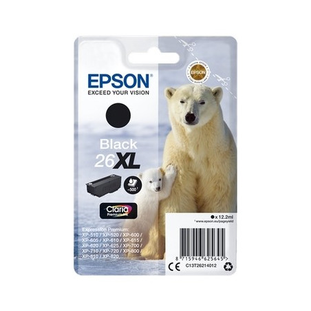 26XL - Cart. Encre Marque Epson C13T26214012 - noir