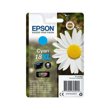 18XL - Cart. Encre Marque Epson C13T18124012 - Cyan