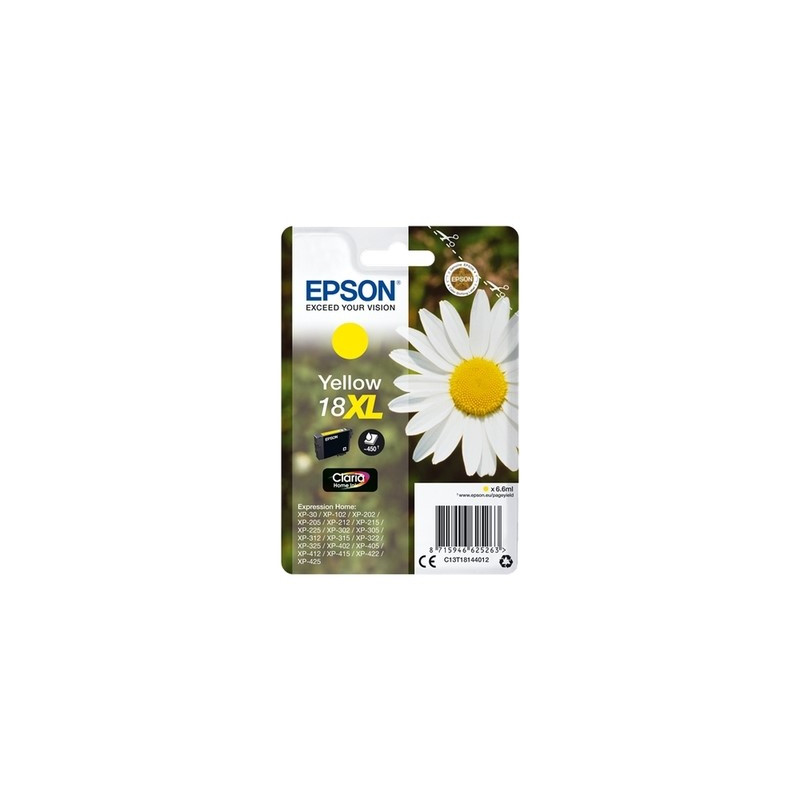 18XL - Cart. Encre Marque Epson C13T18144012 - Jaune