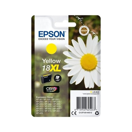 18XL - Cart. Encre Marque Epson C13T18144012 - Jaune