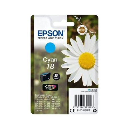 18 - Cart. Encre Marque Epson T180240 - Cyan