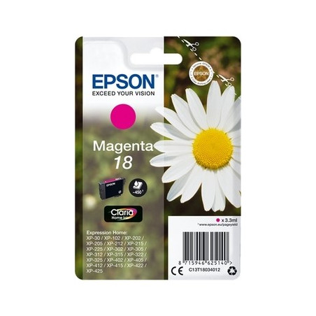 18 - Cart. Encre Marque Epson T180340 - Magenta