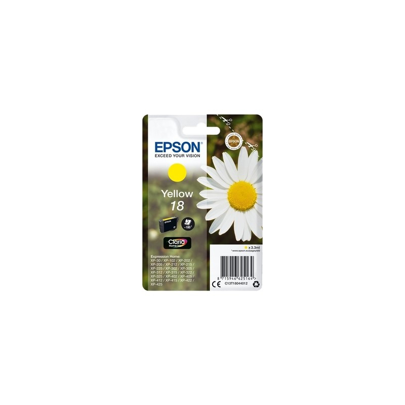 18 - Cart. Encre Marque Epson T180440 - Jaune