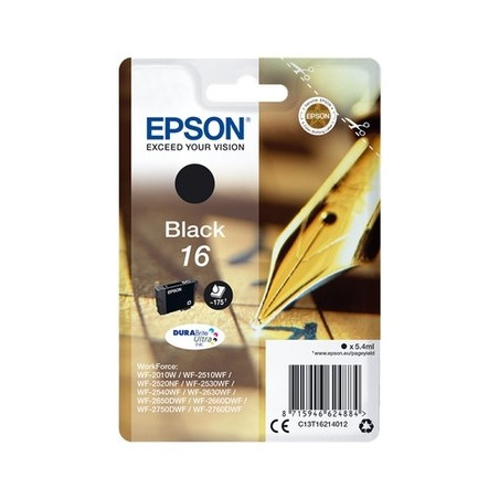 16 - Cart. Encre Marque Epson T162140 - noir