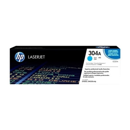 304A - Toner Marque Hp CC531A, 304A - Cyan