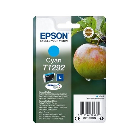 1292 - Cart. Encre Marque Epson C13T12924012 - Cyan