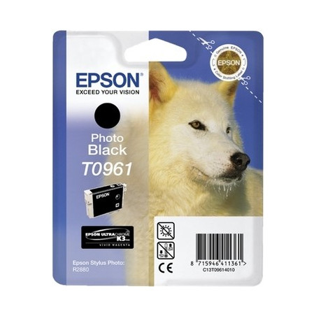 T0961 - Cart. Encre Marque Epson T0961 - Loup - noir