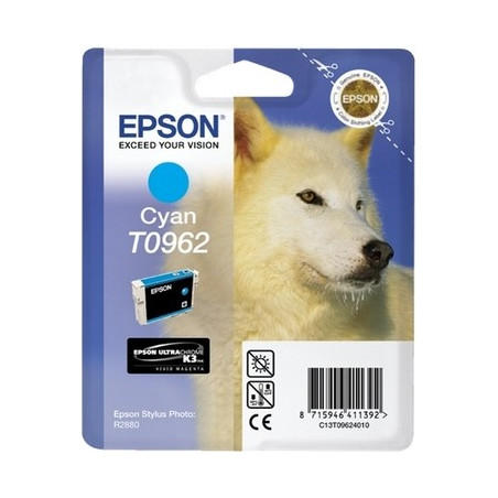 T0962 - Cart. Encre Marque Epson T0962 - Loup - Cyan