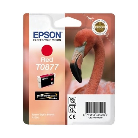 T0877 - Cart. Encre Marque Epson T087740 - Rouge