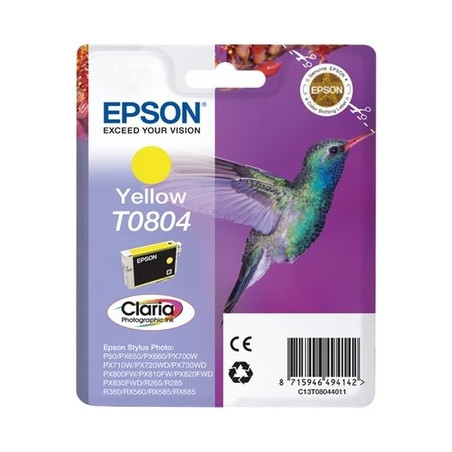 T0804 - Cart. Encre Marque Epson C13T08044011 - Jaune