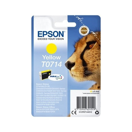 T0714 - Cart. Encre Marque Epson C13T07144011 - Jaune