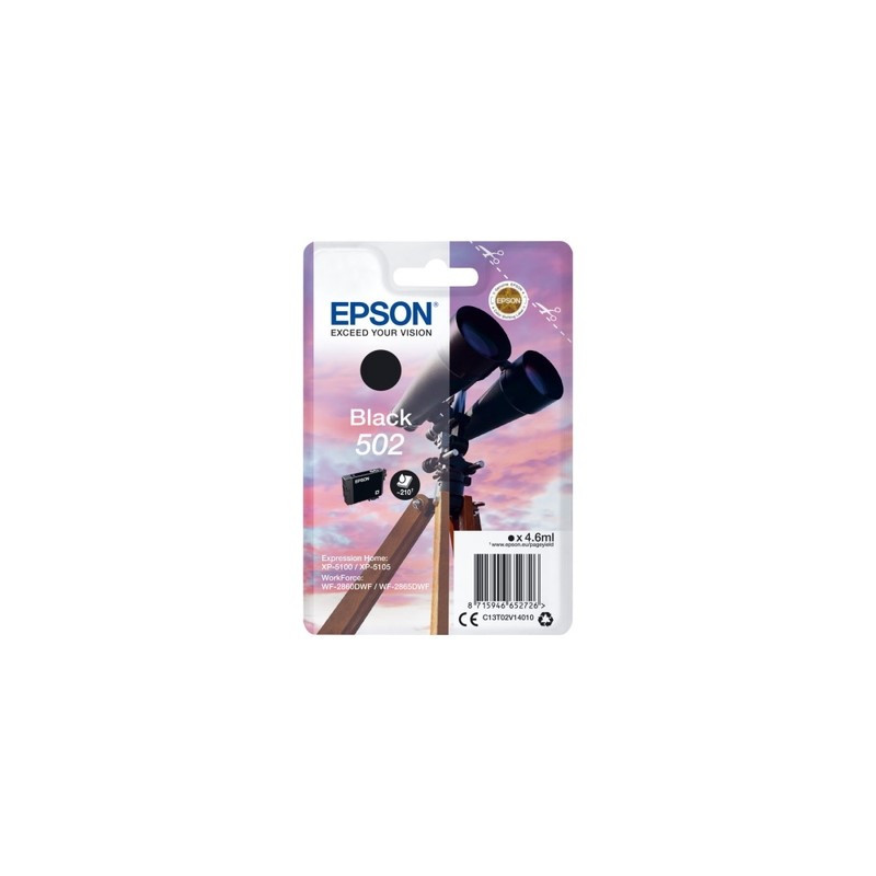502 - Cart. Encre Marque Epson T02V140 - noir