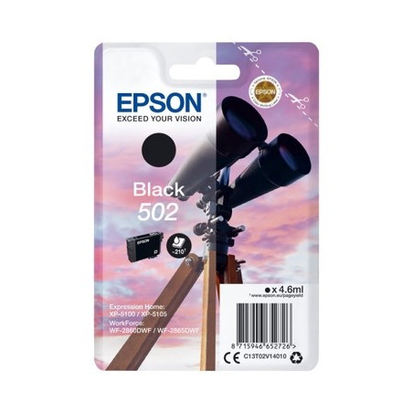 502 - Cart. Encre Marque Epson T02V140 - noir