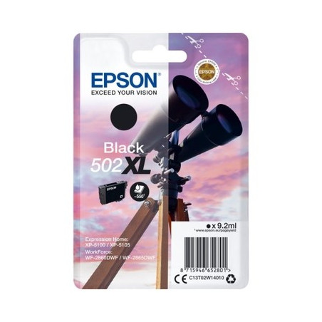 502XL - Cart. Encre Marque Epson T02W140 - noir