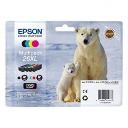 26XL - Pack x 4 Cart. Encre Marque Epson C13T26364012 - Noir Cyan Magenta Jaune