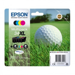 34XL - Pack x 4 Cart. Encre Marque Epson C13T34764010 - Noir Cyan Magenta Jaune