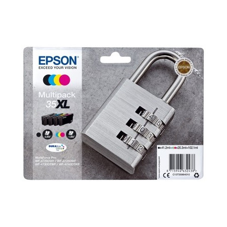 35XL - Pack x 4 Cart. Encre Marque Epson C13T35964010 - Noir Cyan Magenta Jaune