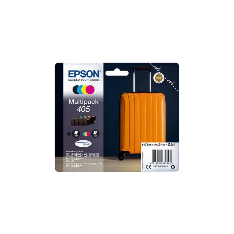 Epson 405 - Pack x 4 marque Epson T05G64010 - Valise - Noir Cyan Magenta Yellow