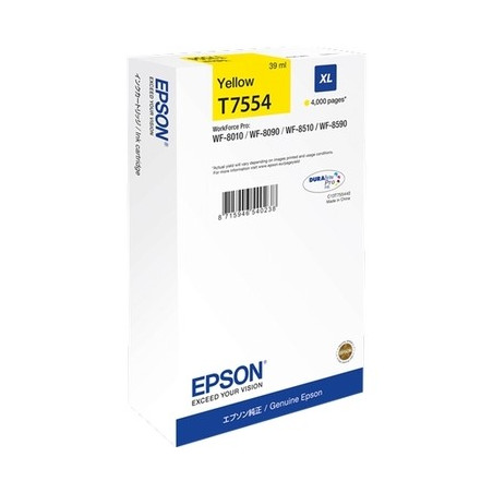 T7554 - Cart. Encre Marque Epson C13T755440 - Yellow