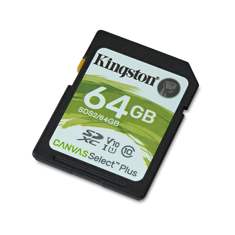 SDS2/64GB - Kingston Canvas Select Plus Carte mémoire flash 64 Go Video Class V10 / UHS-I U1 / Class10 SDXC UHS-I