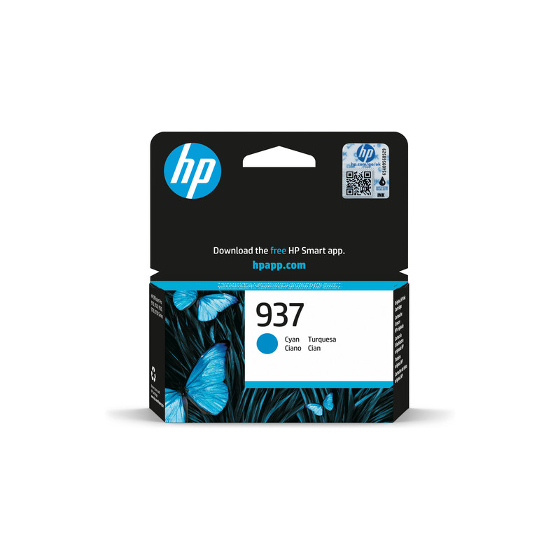 Hp 937 - cartouche jet d'encre marque 4S6W2NE - Cyan