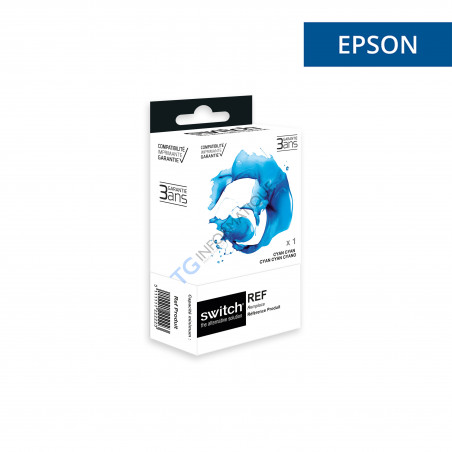 Epson 408 - Cartouche boite SWITCH équivalente à Epson C13T09J24010 - Lunettes - Cyan