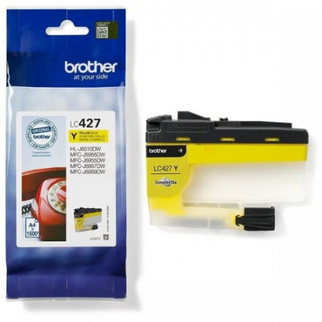 427 - Cart. Encre Marque Brother LC427Y - Jaune