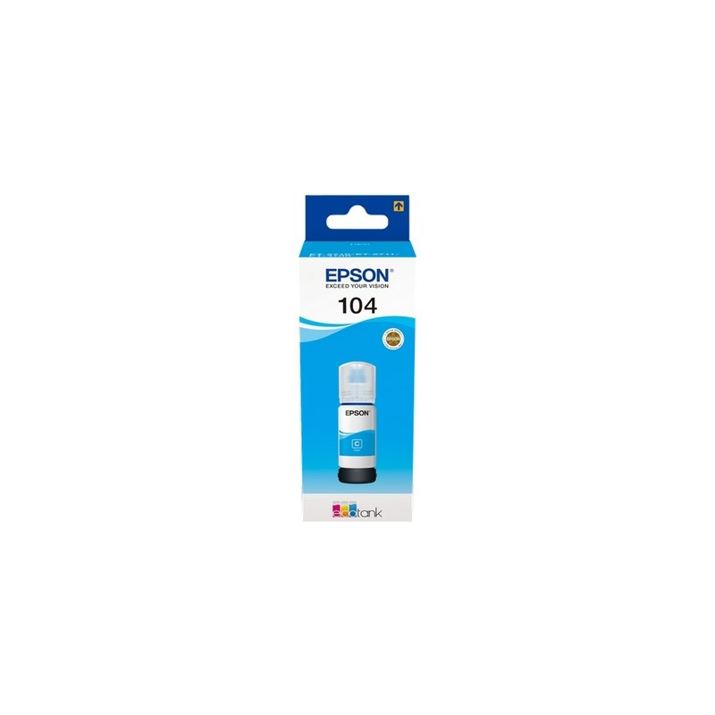 Epson 104 - Recharge d'encre marque C13T00P240 - Cyan