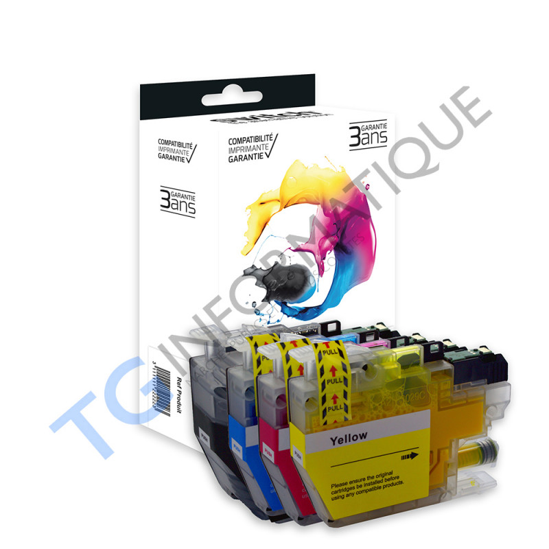 Brother 422 - SWITCH Pack x 4 jet d'encre équivaut à LC422VAL - Black Cyan Magenta Yellow