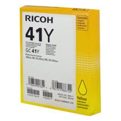 GC-41 - Cart. Encre Marque Ricoh 405764, GC41Y - Jaune