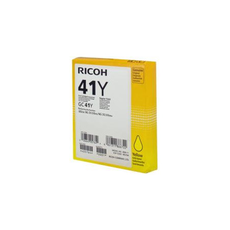 GC-41 - Cart. Encre Marque Ricoh 405764, GC41Y - Jaune