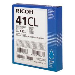 GC-41 - Cart. Encre Marque Ricoh 405766, GC41CL - Cyan