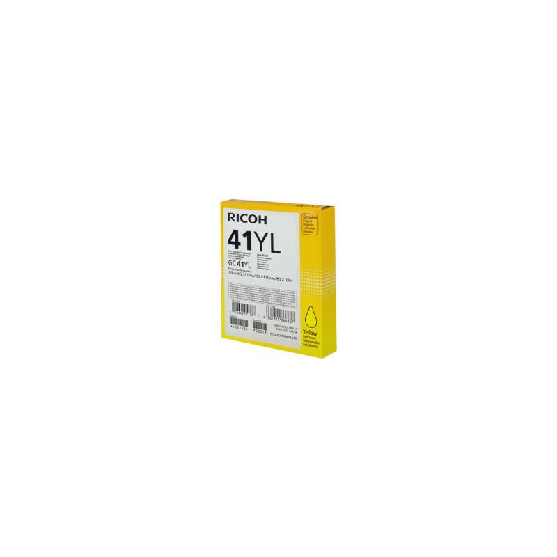 GC-41 - Cart. Encre Marque Ricoh 405768, GC41YL - Jaune