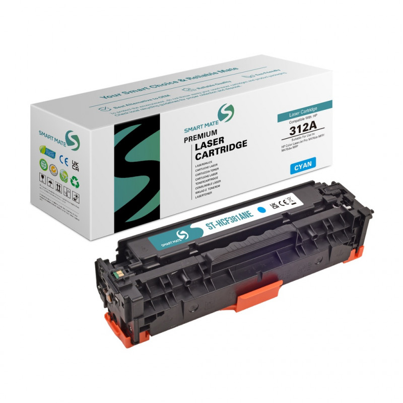 HP 312A - SMARTMATE Toner Rema équivaut à CF381A - Cyan