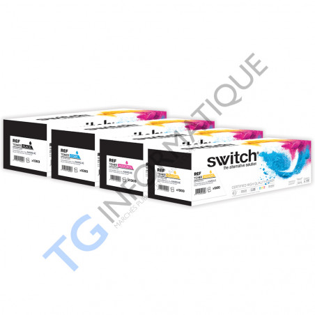 Hp 207X - SWITCH Pack x 4 Toner puce OEM équivaut à W2210X, W2211X, W2212X, W2213X, 207X - BCMY