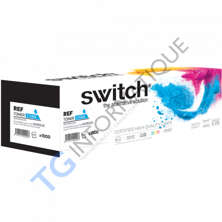 Hp 220X - Toner SWITCH équivaut à W2201X, 220X - Cyan
