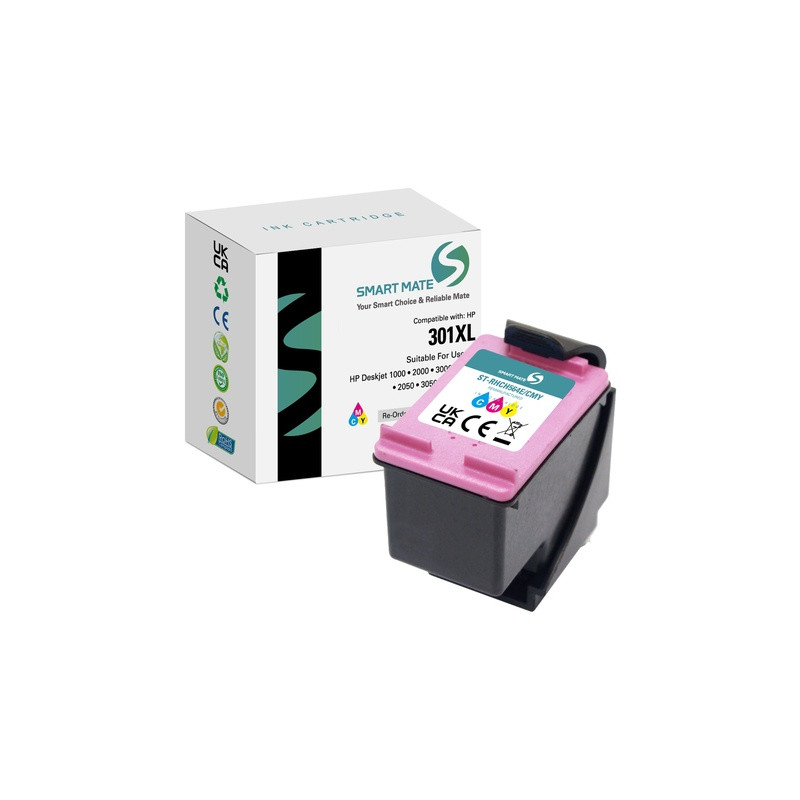 Hp 301XL - SMARTMATE cartouche jet d'encre équivaut à CH564EE - Tricolor