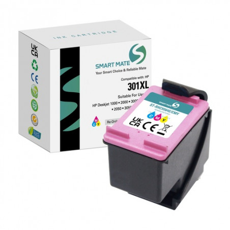 Hp 301XL - SMARTMATE cartouche jet d'encre équivaut à CH564EE - Tricolor