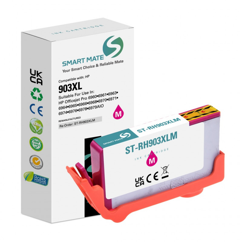 Hp 903XL - SMARTMATE cartouche jet d'encre équivaut à T6M07AE - Magenta