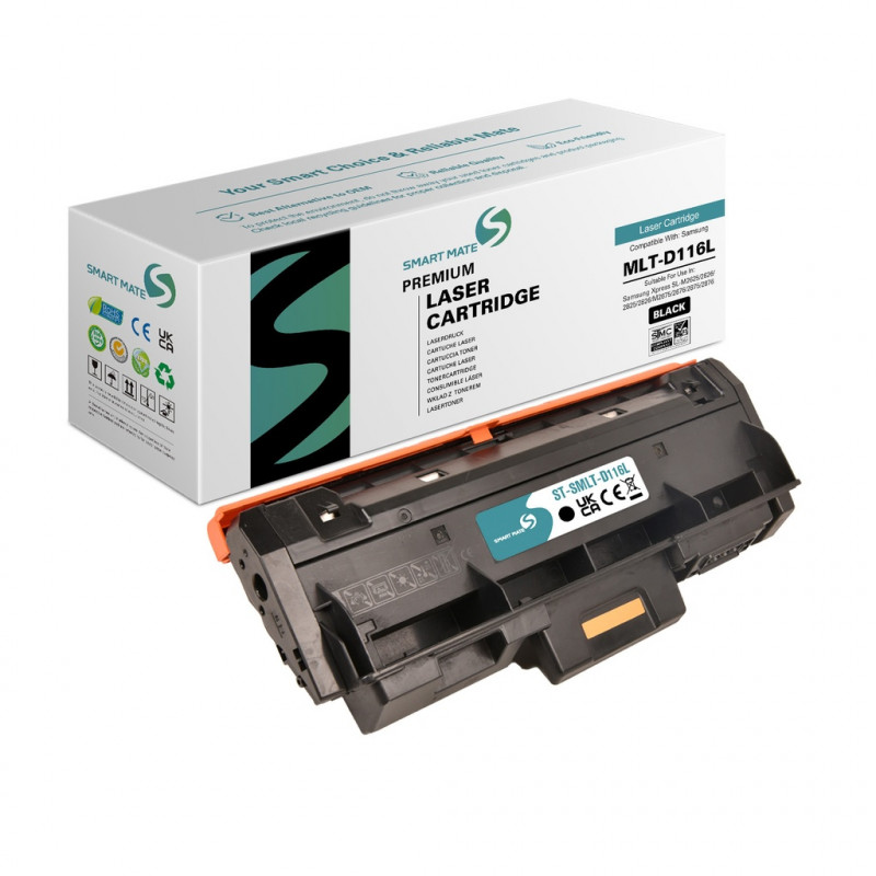 116L - Toner SMARTMATE Samsung MLT-D116LELS, SU828A - noir